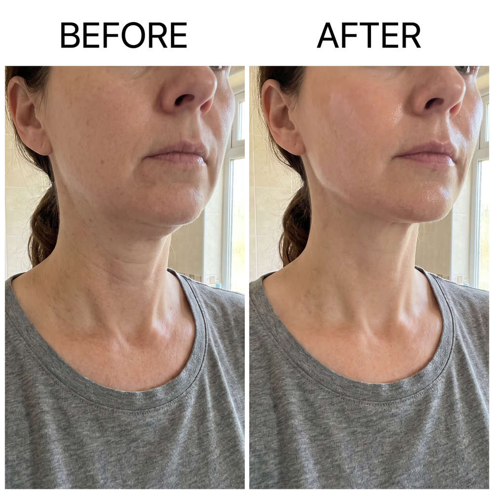 Before and after result shared by Rebecca Miller